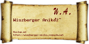Wiszberger Anikó névjegykártya